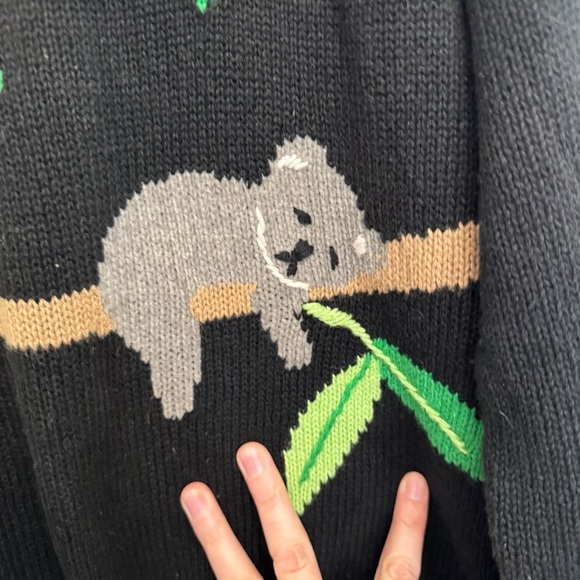 VINTAGE The Quacker Factory Knit Koala Crew Neck Sweater Size Medium - Picture 4 of 12